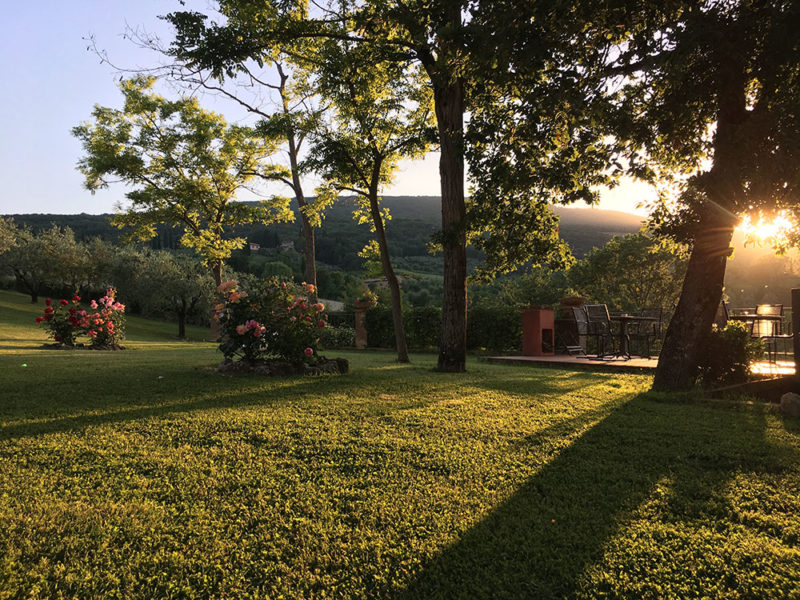 Romantico tramonto toscano